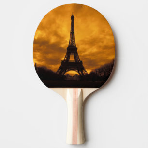 Raquete De Ping Pong UE, França, Paris. Torre Eiffel.