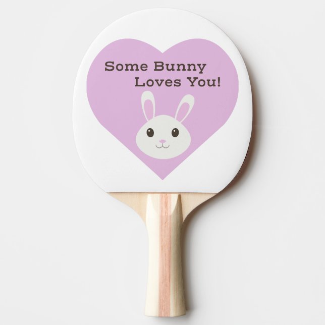 Raquete De Ping Pong Um Coelhinho Te Ama (Frente)