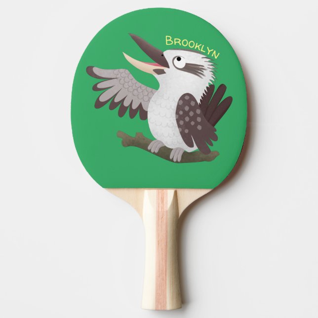 Raquete De Ping Pong Um desenho animado e engraçado (Frente)