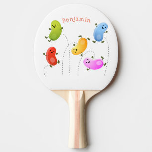 Raquete De Ping Pong Uma ilustração de cartoon de boas-vindas felizes