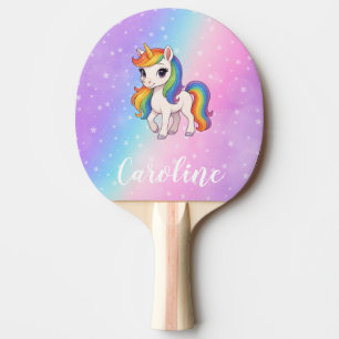 Raquete De Ping Pong Unicórnio mágico colorido