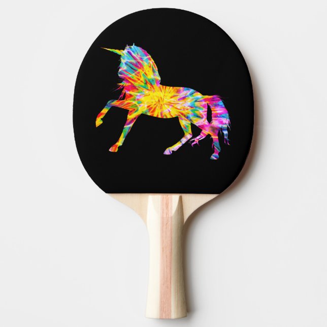 RAQUETE DE PING PONG UNICÓRNIO TIE DYE (Frente)
