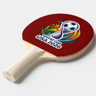 Raquete De Ping Pong Unidos pelo Jogo: Design de Celebração de Futebol