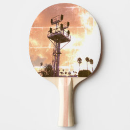 Raquete De Ping Pong Urban Rustic Cityscape Riding Rails Two 