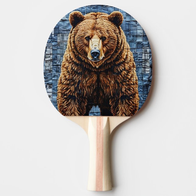 Raquete De Ping Pong Urso cinzento (Frente)