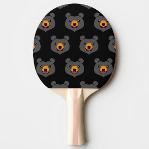 Raquete De Ping Pong Urso preto dos desenhos animados do amante dos