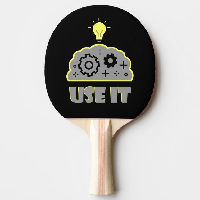 Raquete De Ping Pong Use seu cérebro (Frente)
