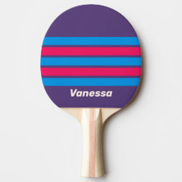 Raquete De Ping Pong Uva Elétrica Retro Através de Faixas com Nome