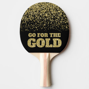 Raquete De Ping Pong Vá para o Dourado negro brilhante