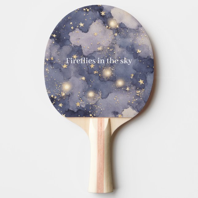 Raquete De Ping Pong Vaga-lumes no Céu   (Frente)