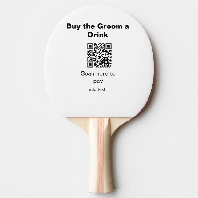 Raquete De Ping Pong varredura QR de solteiro para pagar uma bebida ao  (Frente)