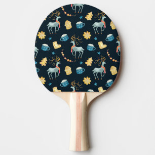 Raquete De Ping Pong Vendedores de Natal: Padrão Sem Costura