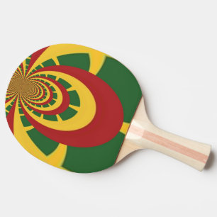 Raquete De Ping Pong Verão um Amor cor verde vermelho