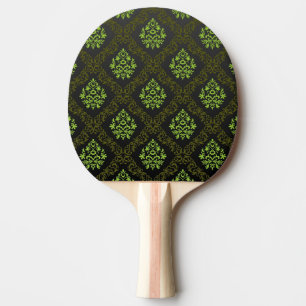 Raquete De Ping Pong Verde floral do papel de parede