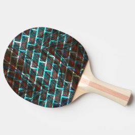 Raquete De Ping Pong Vermelho azul manchado, arranhões, rede ou efeito 