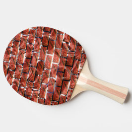Raquete De Ping Pong Vermelho, bolhas na grelha ou efeito de tijolo? Me