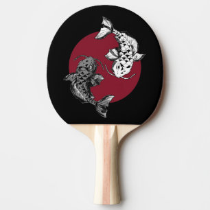 Raquete De Ping Pong Vermelho do Círculo Koi Carp Japonês