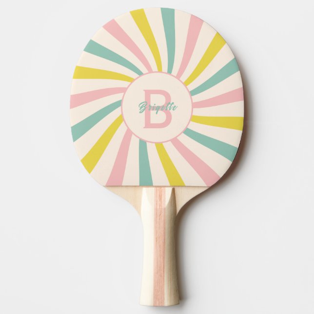 Raquete De Ping Pong 'Vibes de pirulito', retro-personalizado (Frente)