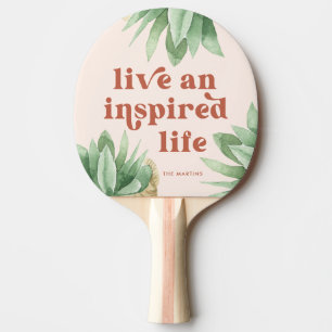 Raquete De Ping Pong Vida Real e Inspirada Terracotta Suculenta