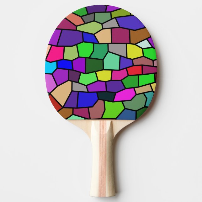 Raquete De Ping Pong Vidro Colorido (Frente)