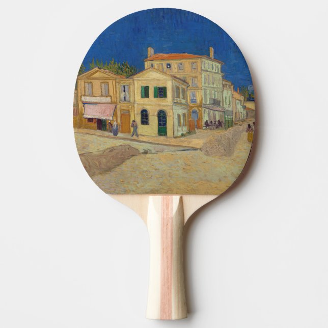 Raquete De Ping Pong Vincent van Gogh - A Casa Amarela / A Rua (Frente)
