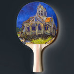 Raquete De Ping Pong Vincent van Gogh - A Igreja em Auvers<br><div class="desc">Igreja de Auvers / l'Eglise à Auvers-sur-oise de Vincent Van Gogh em 1890</div>