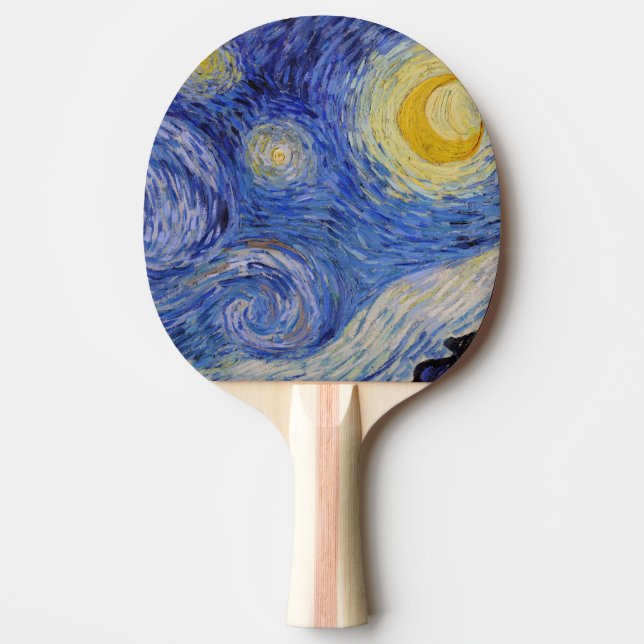 Raquete De Ping Pong Vincent Van Gogh - A noite de Starry (Frente)