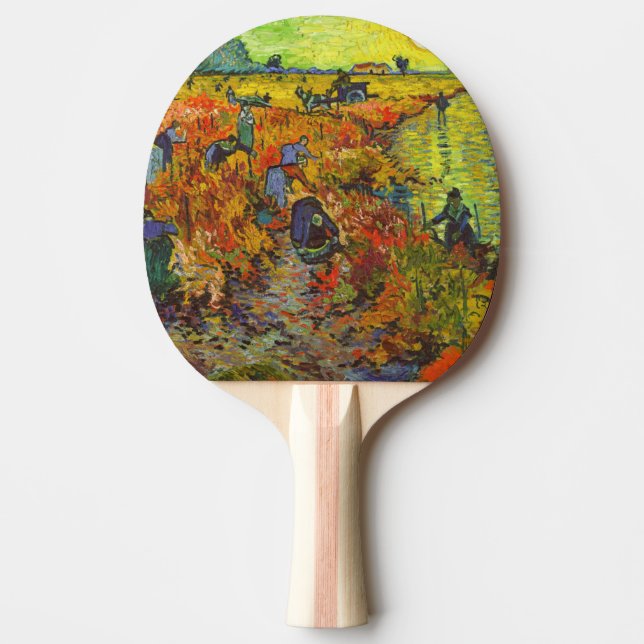 Raquete De Ping Pong Vincent van Gogh - O Vineyard Vermelho (Frente)