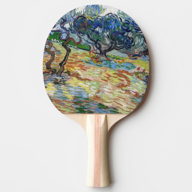 Raquete De Ping Pong Vincent van Gogh - Oliveiras: Céu azul brilhante (Frente)