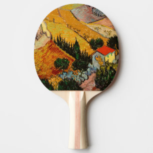 Raquete De Ping Pong Vincent van Gogh - Paisagem, Casa e Plowman