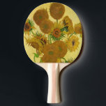 Raquete De Ping Pong Vincent van Gogh - Vase com Quinze Girassóis<br><div class="desc">Vase com Quinze Girassóis / Vase avec quinze Tornesols - Vincent Van Gogh,  agosto de 1888 - Girassóis versão 1888 (F454)</div>