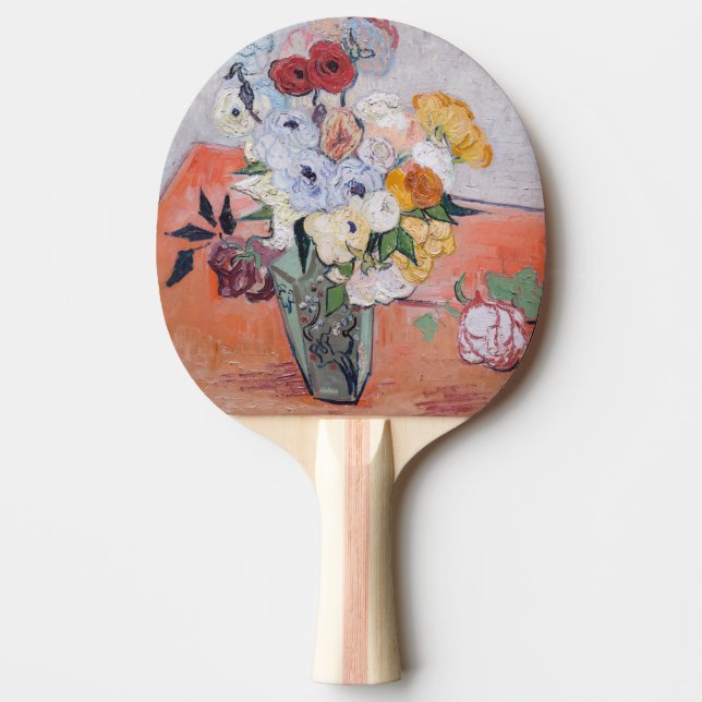 Raquete De Ping Pong Vincent van Gogh - Vase com Rosas e Anêmonas (Frente)