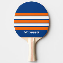 Raquete De Ping Pong Vintage Big City Across Striping with Name