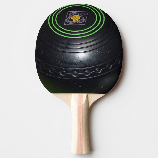 Raquete De Ping Pong Vintage Black Lawn Bowl, (Frente)