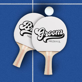 Raquete De Ping Pong Vintage de nome de ave e de grupo personalizado