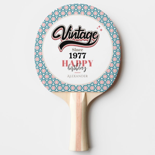 Raquete De Ping Pong Vintage desde - 1977 (Frente)