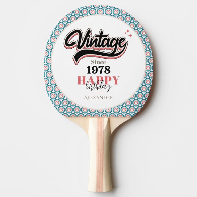 Raquete De Ping Pong Vintage desde - 1978 (Frente)