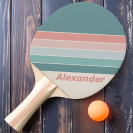 Raquete De Ping Pong Vintage Esportivo Suave Concha do Mar Listrado com