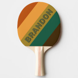 Raquete De Ping Pong Vintage Forest Marsh Bold Strike com Nome