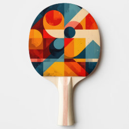 Raquete De Ping Pong Vintage Geometric Symphony