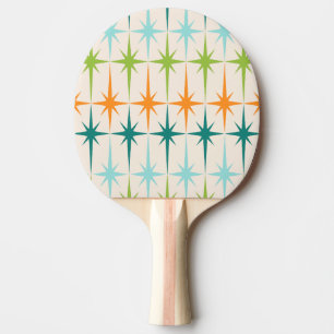 Raquete De Ping Pong Vintage Geométrico Starbursts Ping Pong Pong Padd