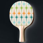 Raquete De Ping Pong Vintage Geométrico Starbursts Ping Pong Pong Paddl<br><div class="desc">Vintage. Geometria. Estrelas. Se você ama qualquer uma dessas palavras, este retrô Vintage Geométrico Starbursts Ping Pong Paddle é para você. Este design moderno de meio século de apresenta um fundo creme com filas de tartaruga, verde limão, laranja e rajadas de estrelas. Este design de modelo é muito parecido com...</div>