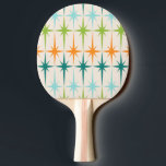 Raquete De Ping Pong Vintage Geométrico Starbursts Ping Pong Pong Paddl<br><div class="desc">Vintage. Geometria. Estrelas. Se você ama qualquer uma dessas palavras, este retrô Vintage Geométrico Starbursts Ping Pong Paddle é para você. Este design moderno de meio século de apresenta um fundo creme com filas de tartaruga, verde limão, laranja e rajadas de estrelas. Este design de modelo é muito parecido com...</div>