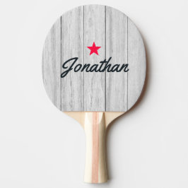 Raquete De Ping Pong Vintage Gray Wood Boards Vintage Star Signature