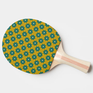 Raquete De Ping Pong Vintage Green Southern France Flower Pattern