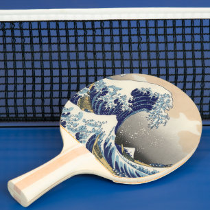 Raquete De Ping Pong vintage japeso art ocean paisagem excelente onda