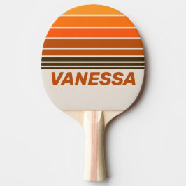 Raquete De Ping Pong Vintage Midnight Sunrise Faixa do Horizonte com No