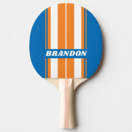Raquete De Ping Pong Vintage New Amsterdam Listras de Tábua com Nome