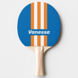 Raquete De Ping Pong Vintage New Amsterdam Listras Finas com Nome