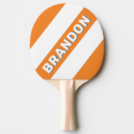 Raquete De Ping Pong Vintage New Amsterdam Listras Ousadas com Nome